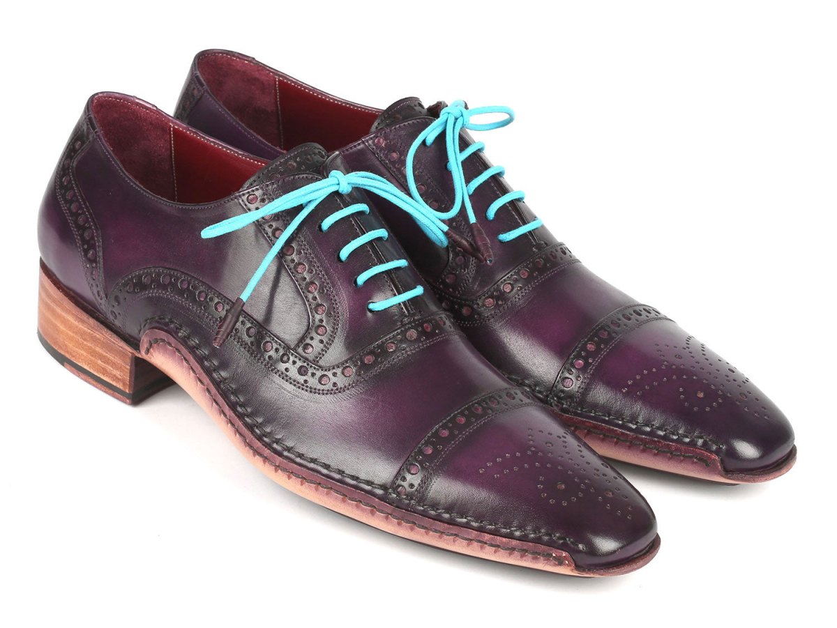 Paul Parkman Handsewn Captoe Oxfords Purple (Id5032 - Prp) by Paul Parkman – Don't Panic Shoes