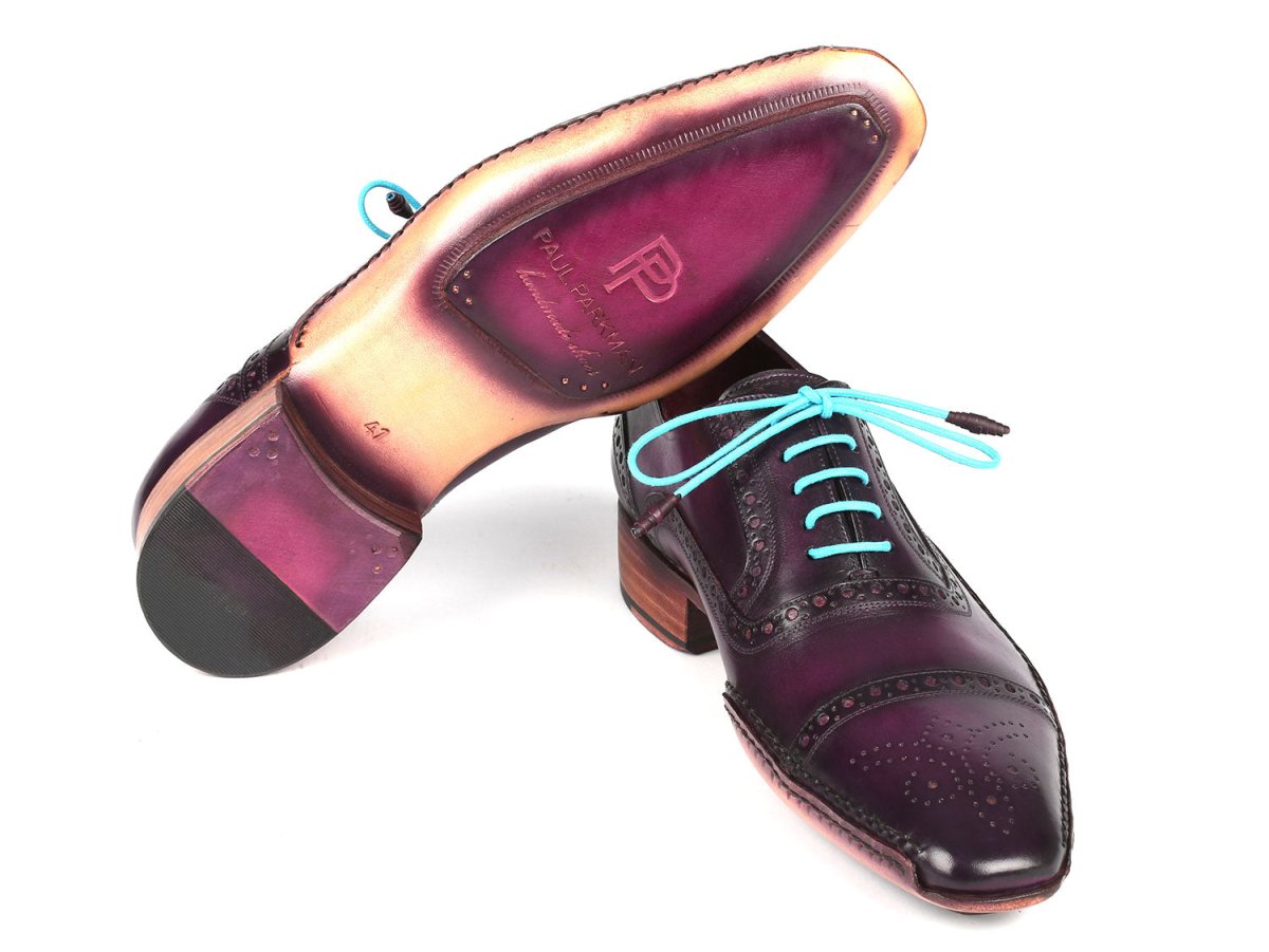 Paul Parkman Handsewn Captoe Oxfords Purple (Id5032 - Prp) by Paul Parkman – Don't Panic Shoes