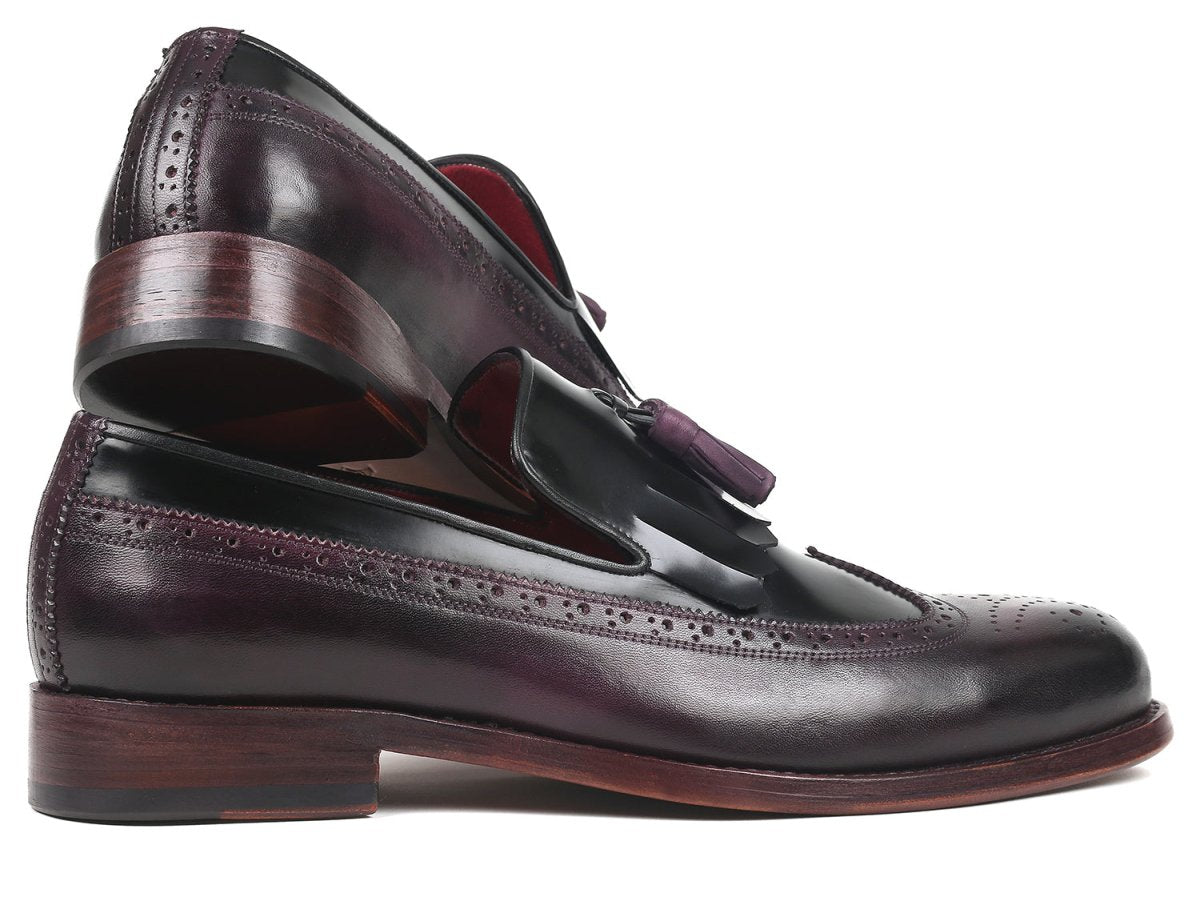 Paul Parkman Kiltie Tassel Loafer Black And Purple (IdKt92px) by Paul Parkman – Don't Panic Shoes