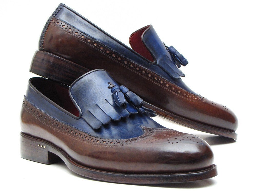 Paul Parkman Kiltie Tassel Loafer Dark Brown And Navy (IdKt44bn) by Paul Parkman – Don't Panic Shoes