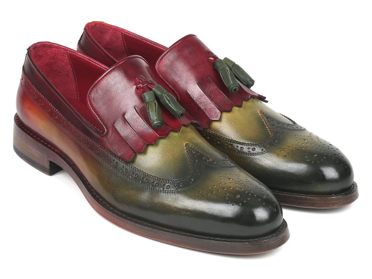 Paul Parkman Kiltie Tassel Loafer Green And Bordeaux (IdKt39rd) by Paul Parkman – Don't Panic Shoes