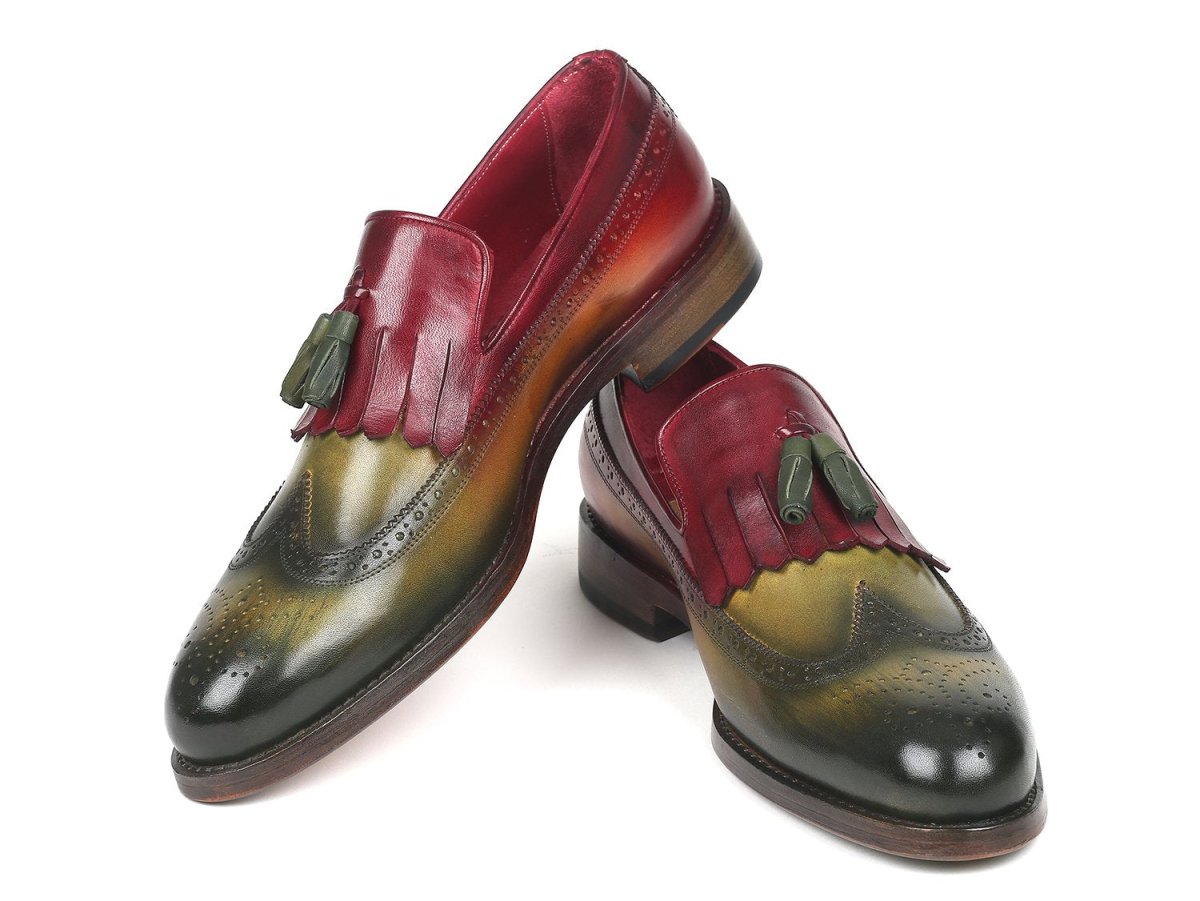 Paul Parkman Kiltie Tassel Loafer Green And Bordeaux (IdKt39rd) by Paul Parkman – Don't Panic Shoes