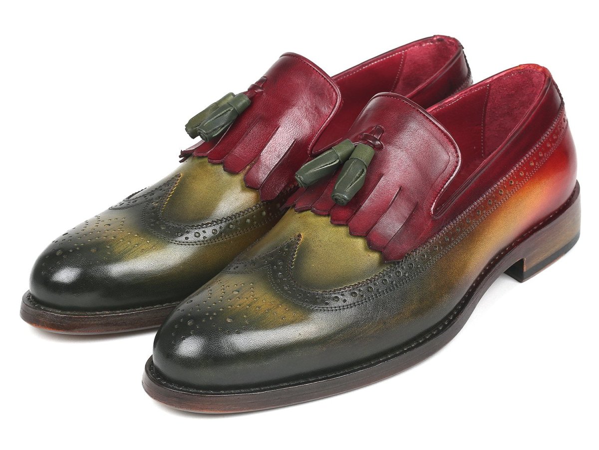 Paul Parkman Kiltie Tassel Loafer Green And Bordeaux (IdKt39rd) by Paul Parkman – Don't Panic Shoes