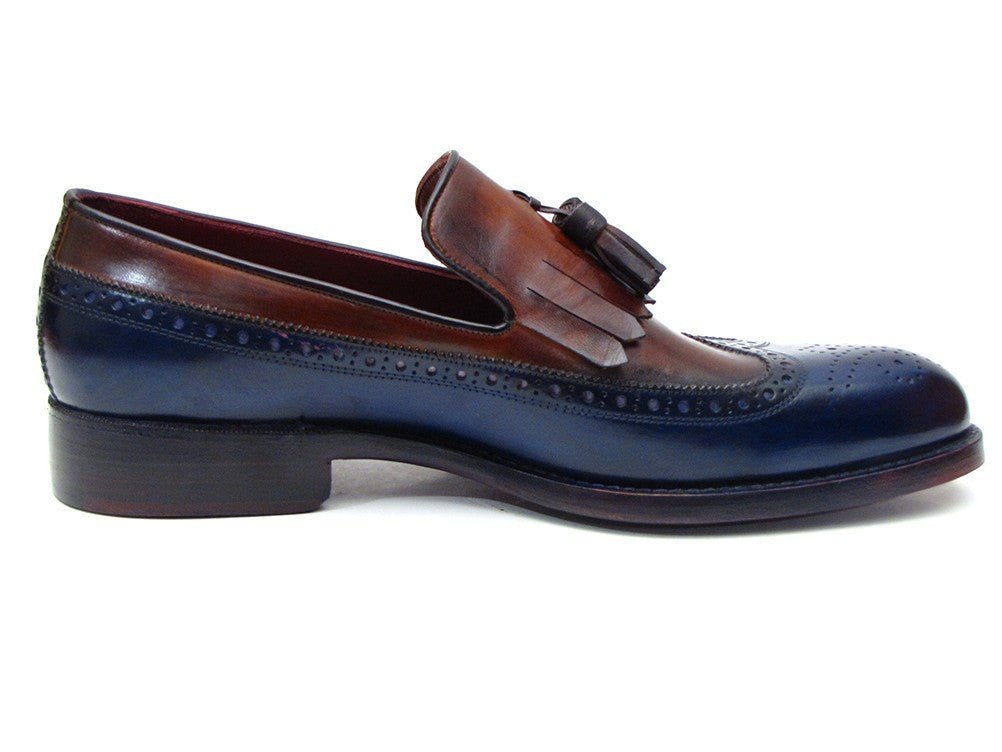 Paul Parkman Kiltie Tassel Loafer Navy And Tobacco (IdKt74nb) by Paul Parkman – Don't Panic Shoes