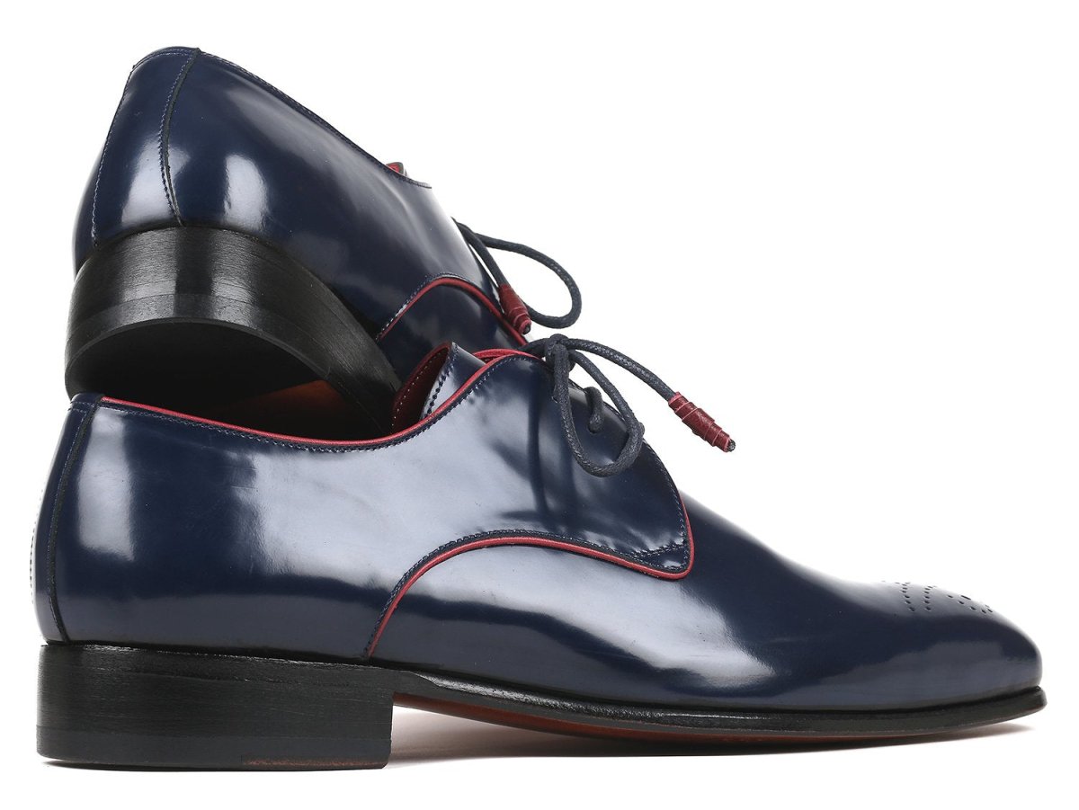 Paul Parkman Medallion Toe Navy Derby Shoes (Id57rg27) by Paul Parkman – Don't Panic Shoes