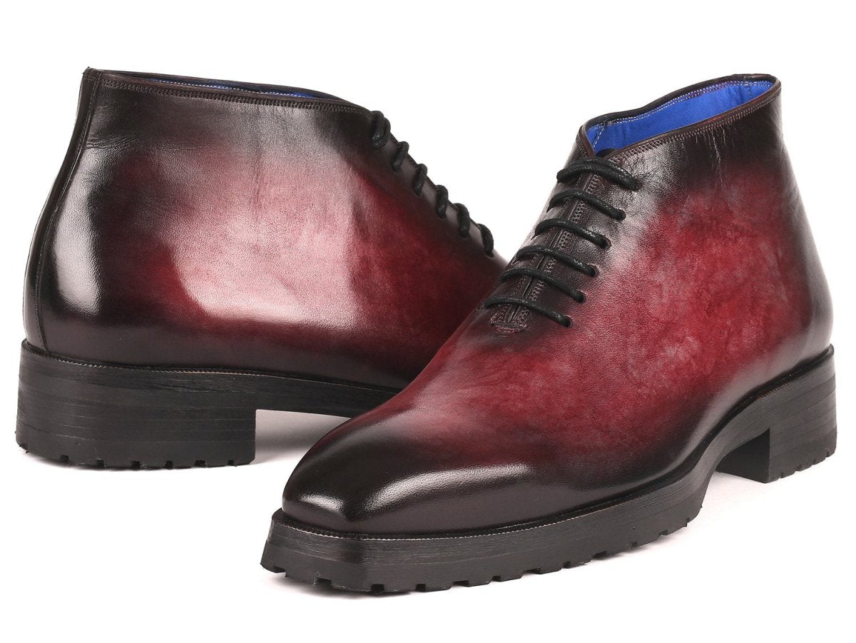 Paul Parkman Men's Ankle Boots In Bordeaux Burnished Shoes by Paul Parkman – Don't Panic Shoes