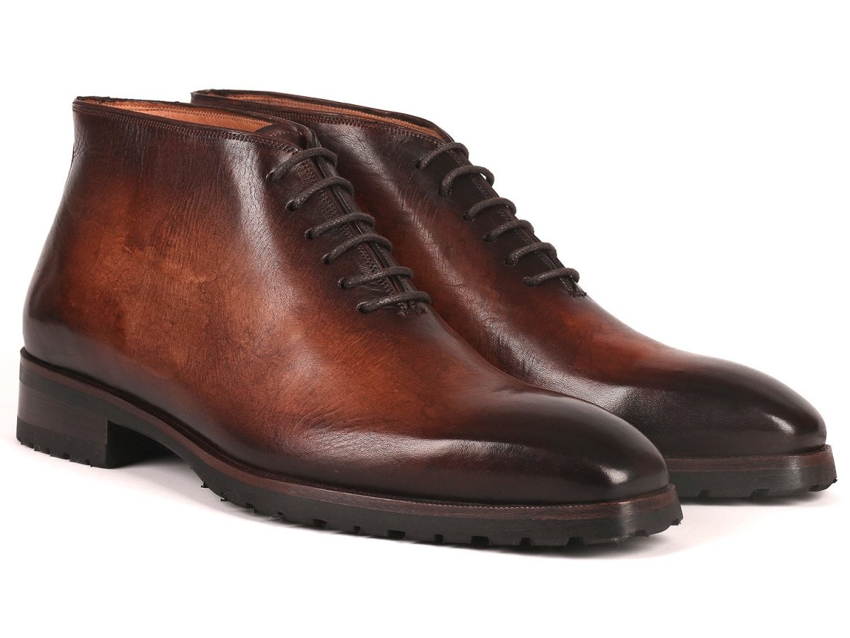 Paul Parkman Men's Ankle Boots In Brown Burnished Shoes by Paul Parkman – Don't Panic Shoes