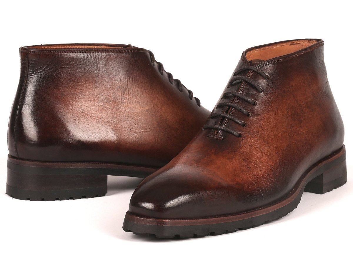 Paul Parkman Men's Ankle Boots In Brown Burnished Shoes by Paul Parkman – Don't Panic Shoes