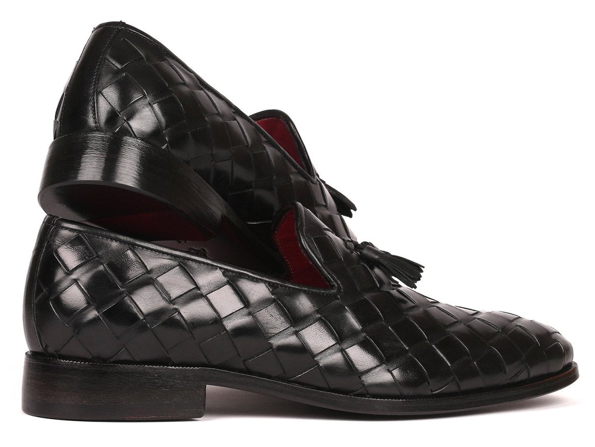 Paul Parkman Men's Big Braided Tassel Loafers Black (Id6623 - Blk) by Paul Parkman – Don't Panic Shoes