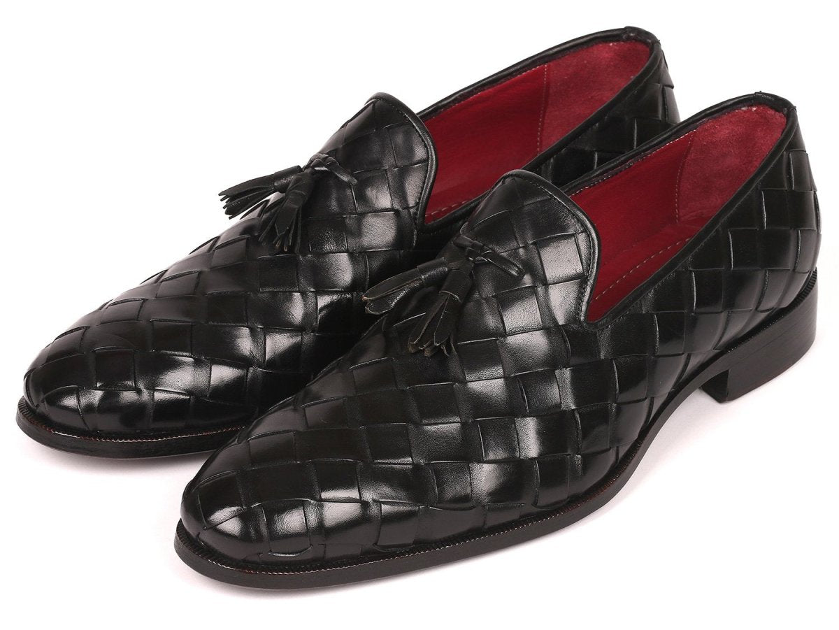 Paul Parkman Men's Big Braided Tassel Loafers Black (Id6623 - Blk) by Paul Parkman – Don't Panic Shoes