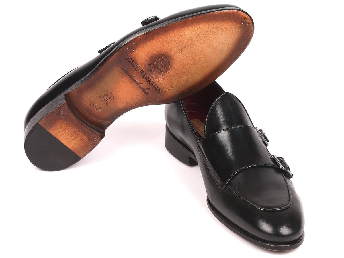 Paul Parkman Men's Black Double Monkstrap Shoes (IdHt82blk) by Paul Parkman – Don't Panic Shoes