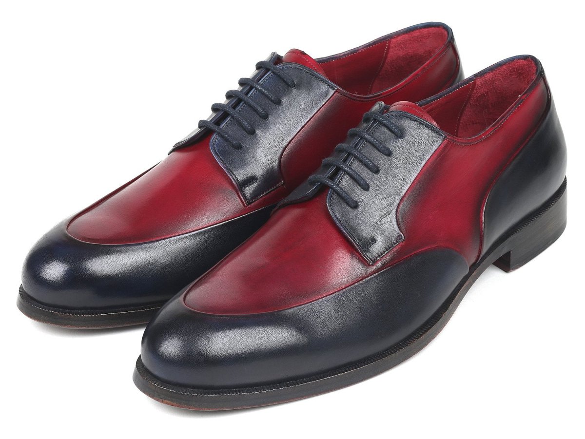 Paul Parkman Men's Bordeaux And Navy Derby Shoes (Id993 - Bdnv) by Paul Parkman – Don't Panic Shoes