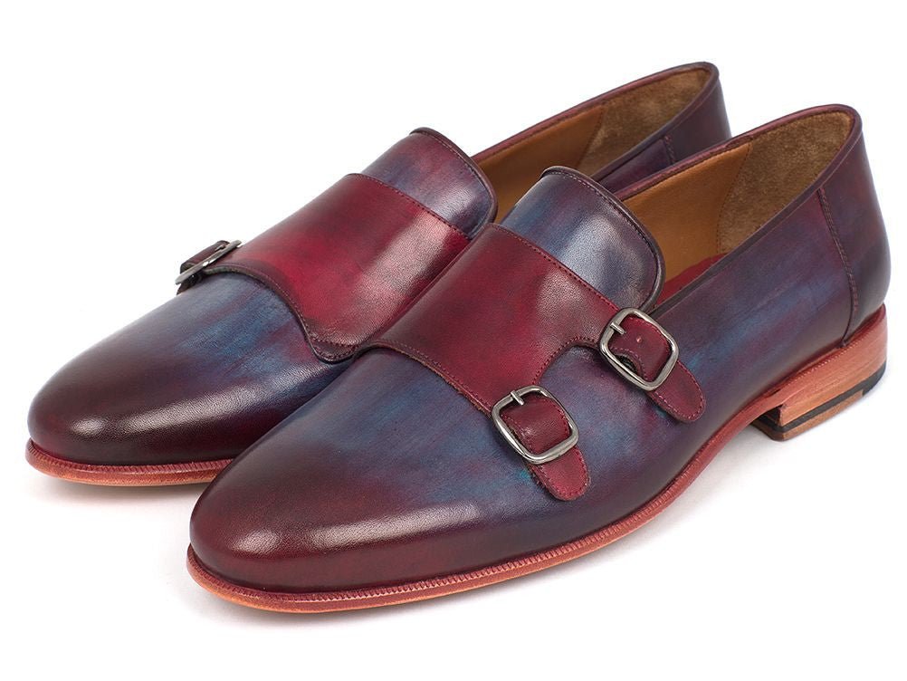 Paul Parkman Men's Bordeaux And Navy Double Monkstrap Shoes (IdHr65cx) by Paul Parkman – Don't Panic Shoes