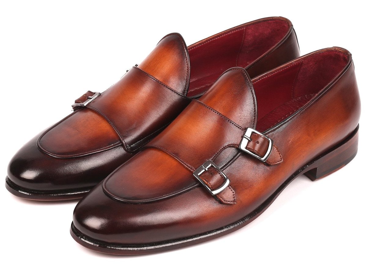 Paul Parkman Men's Brown Double Monkstrap Shoes (IdHt61brw) by Paul Parkman – Don't Panic Shoes