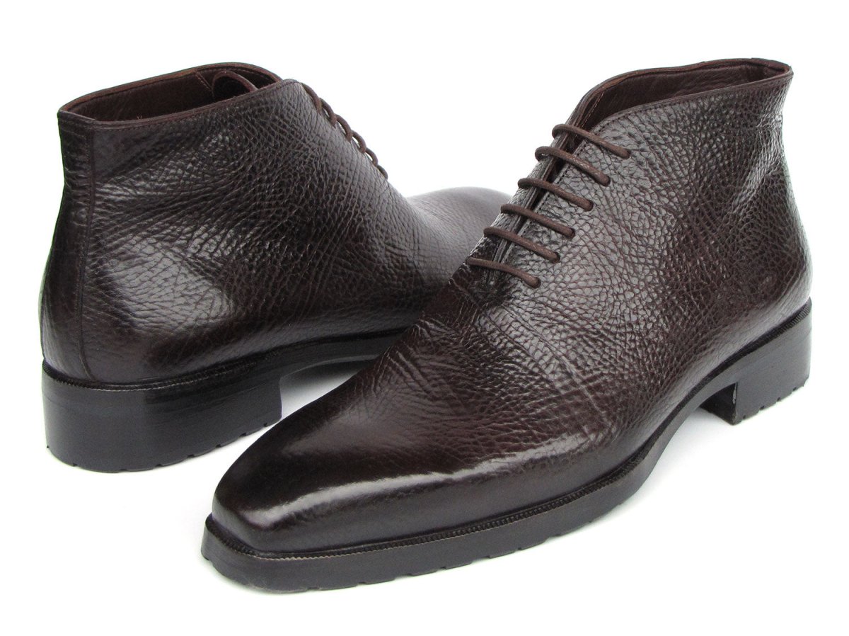 Paul Parkman Men's Brown Floater Leather Ankle Boots Shoes by Paul Parkman – Don't Panic Shoes