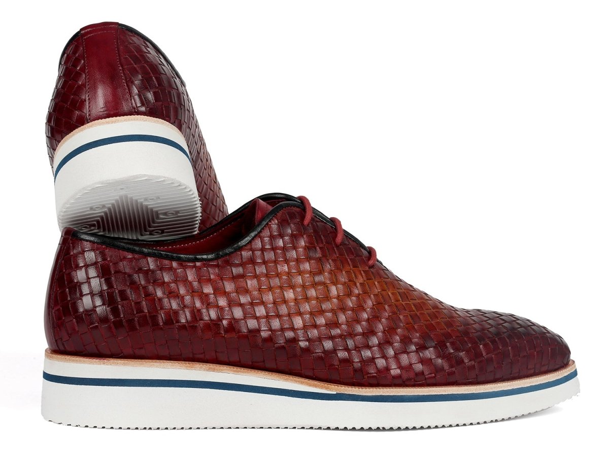 Paul Parkman Men's Brown Woven Leather Smart Casual Shoes (Id182 - Rdh - Brw) by Paul Parkman – Don't Panic Shoes