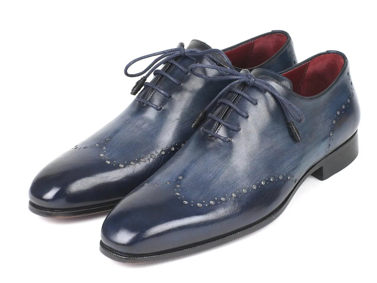 Paul Parkman Men's Burnished WIngtip Oxfords in Navy Shoes by Paul Parkman – Don't Panic Shoes