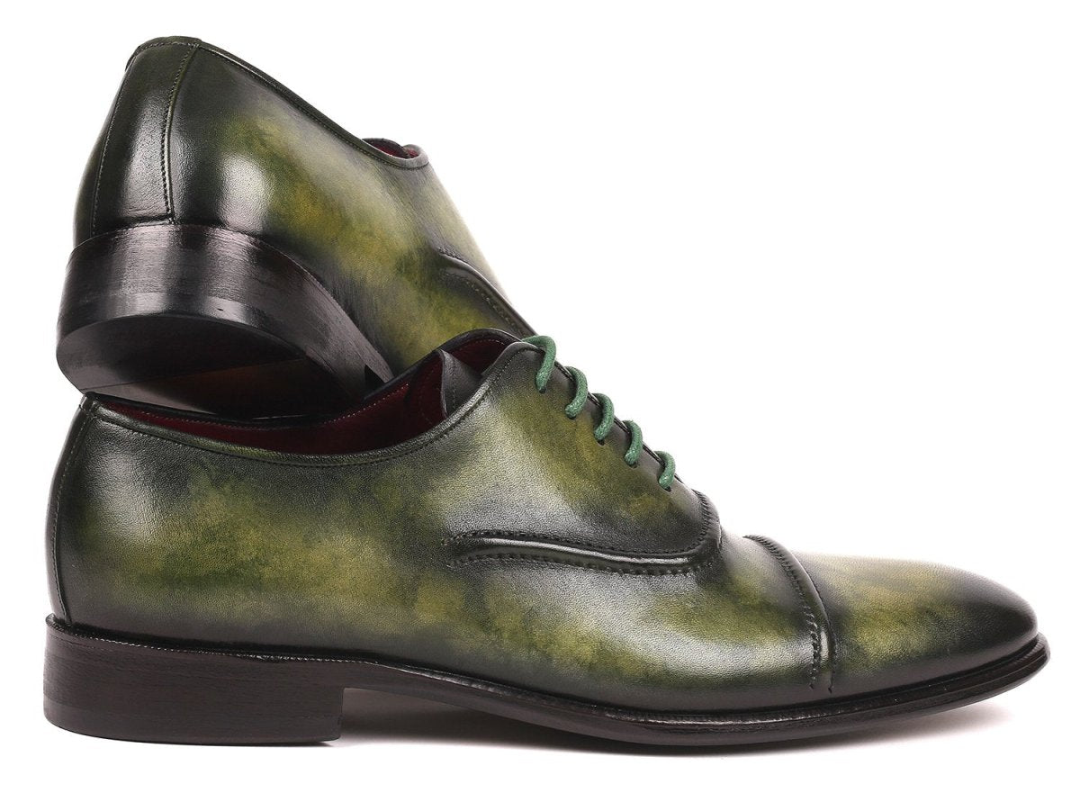Paul Parkman Men's Cap - Toe Oxfords Green (Id077 - Grn) by Paul Parkman – Don't Panic Shoes
