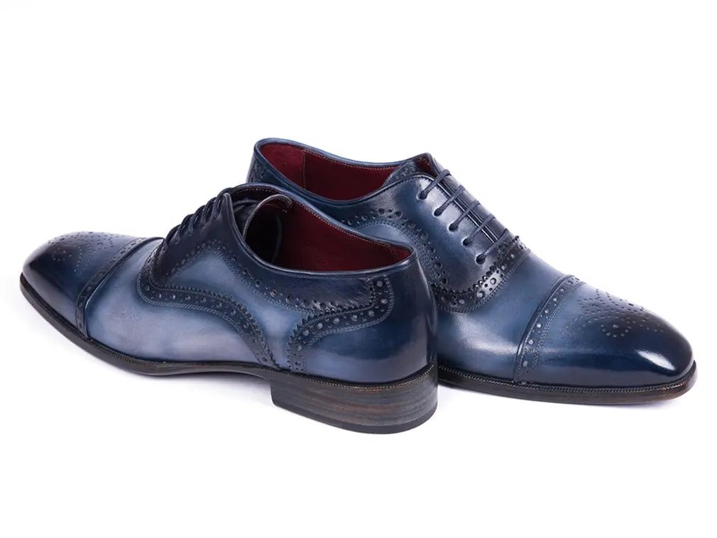 Paul Parkman Men's Cap Toe Oxfords In Blue And Navy Shoes by Paul Parkman – Don't Panic Shoes
