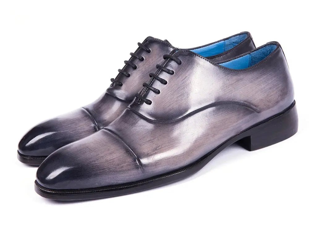 Paul Parkman Men's Cap Toe Oxfords In Gray Burnished Shoes by Paul Parkman – Don't Panic Shoes