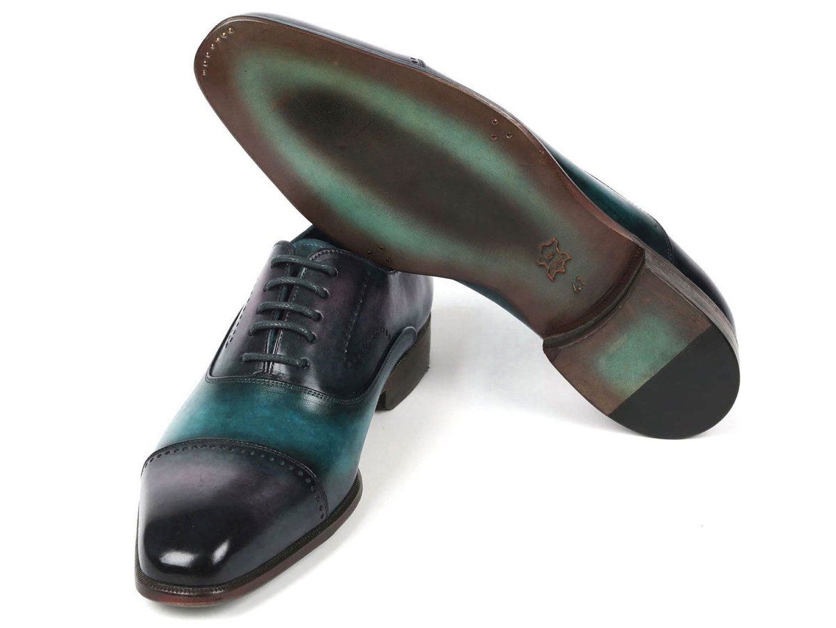 Paul Parkman Men's Cap Toe Oxfords Purple And Turquoise (Id314 - Prptrq) by Paul Parkman – Don't Panic Shoes