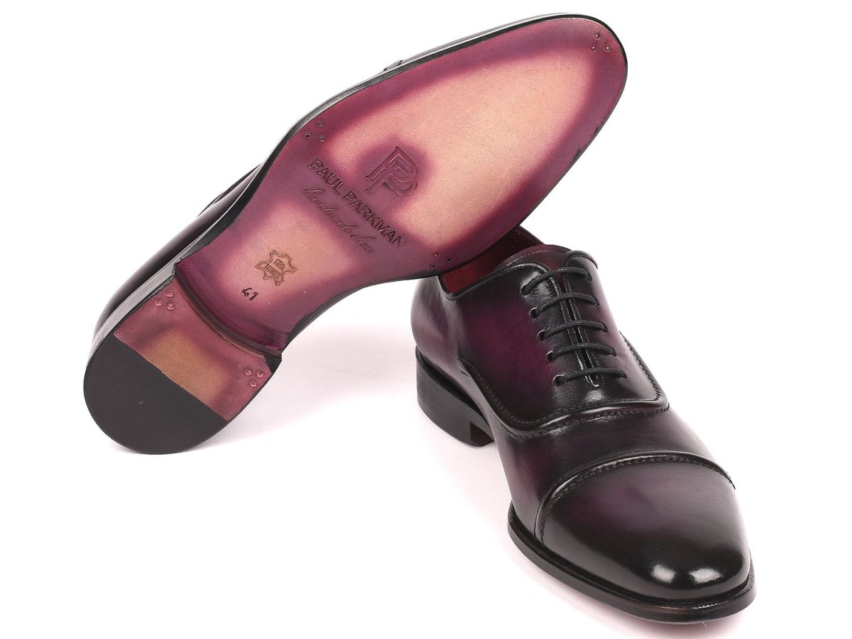Paul Parkman Men's Cap - Toe Oxfords Purple (Id077 - Prp) by Paul Parkman – Don't Panic Shoes