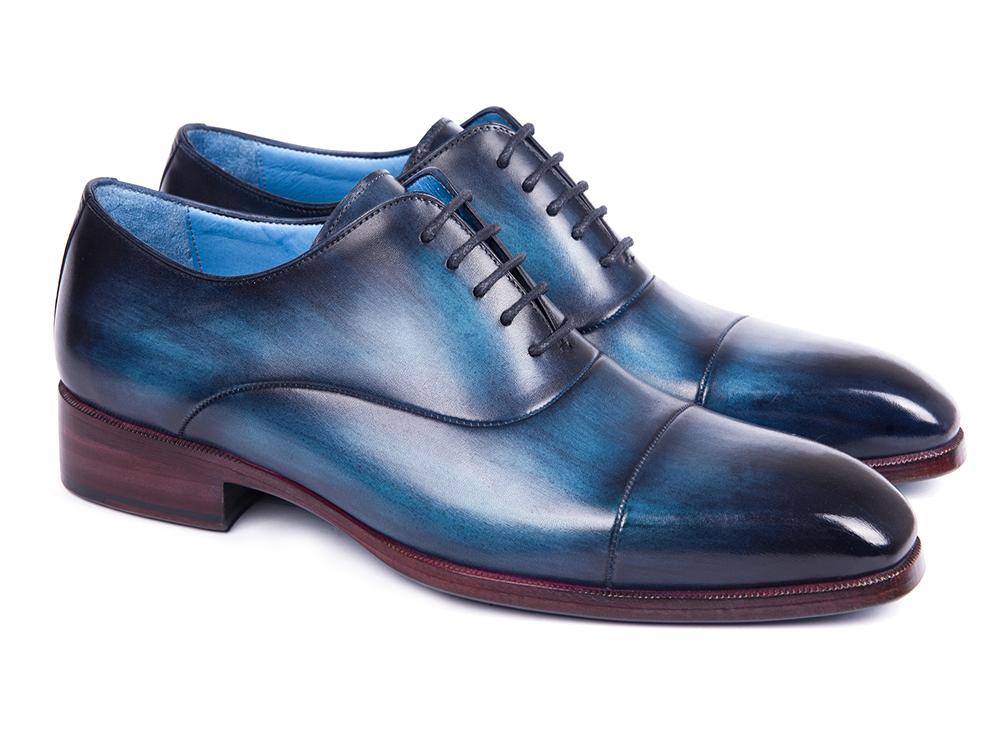 Paul Parkman Men's Captoe Oxfords Blue And Turquoise (Id1744 - Btq) by Paul Parkman – Don't Panic Shoes