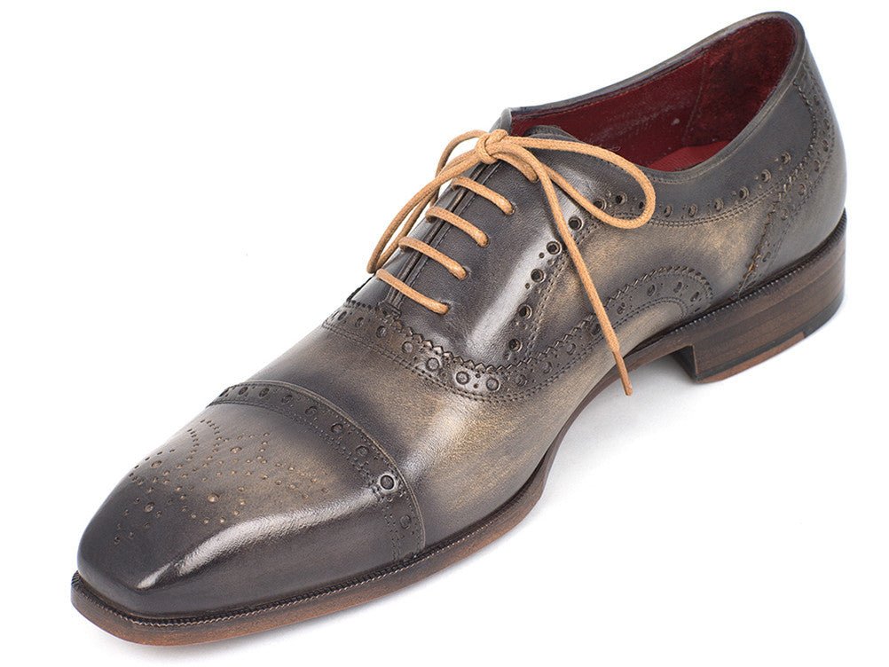 Paul Parkman Men's Captoe Oxfords Gray (Id024 - Gray) by Paul Parkman – Don't Panic Shoes