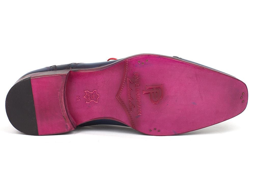 Paul Parkman Men's Captoe Oxfords In Blue And Parliament Shoes by Paul Parkman – Don't Panic Shoes