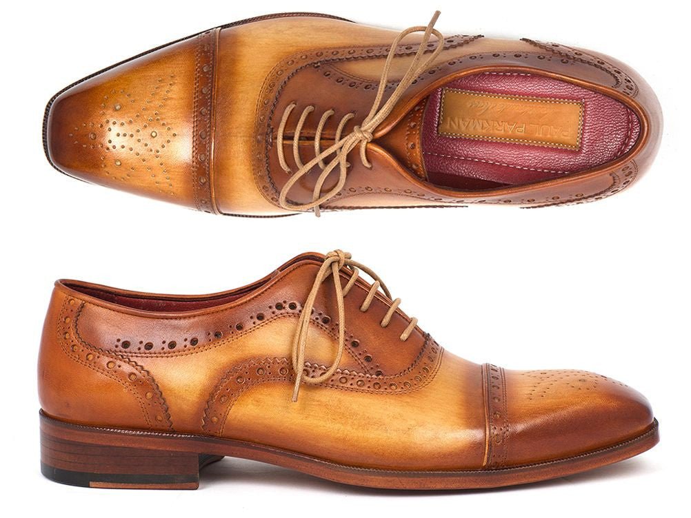 Paul Parkman Men's Captoe Oxfords Tan Color (Id024 - Tan) by Paul Parkman – Don't Panic Shoes
