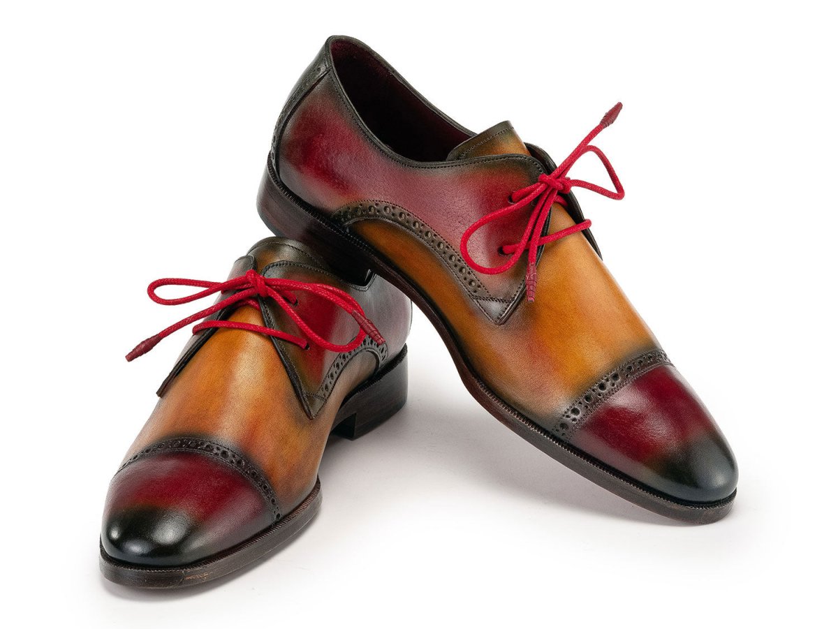 Paul Parkman Men's Custom Made Multicolored Cap Toe Derby Shoes 1247 - Mlt by Paul Parkman – Don't Panic Shoes