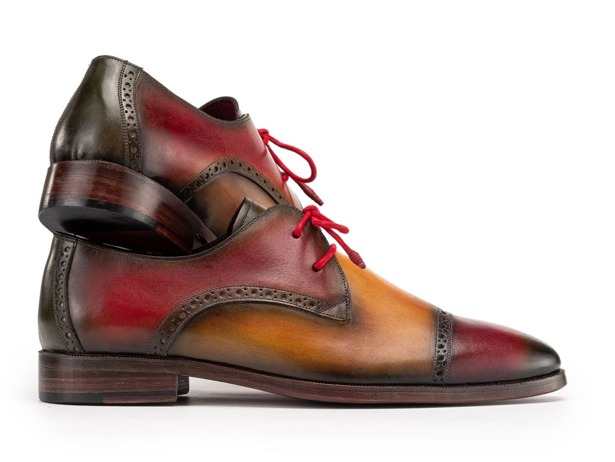 Paul Parkman Men's Custom Made Multicolored Cap Toe Derby Shoes 1247 - Mlt by Paul Parkman – Don't Panic Shoes