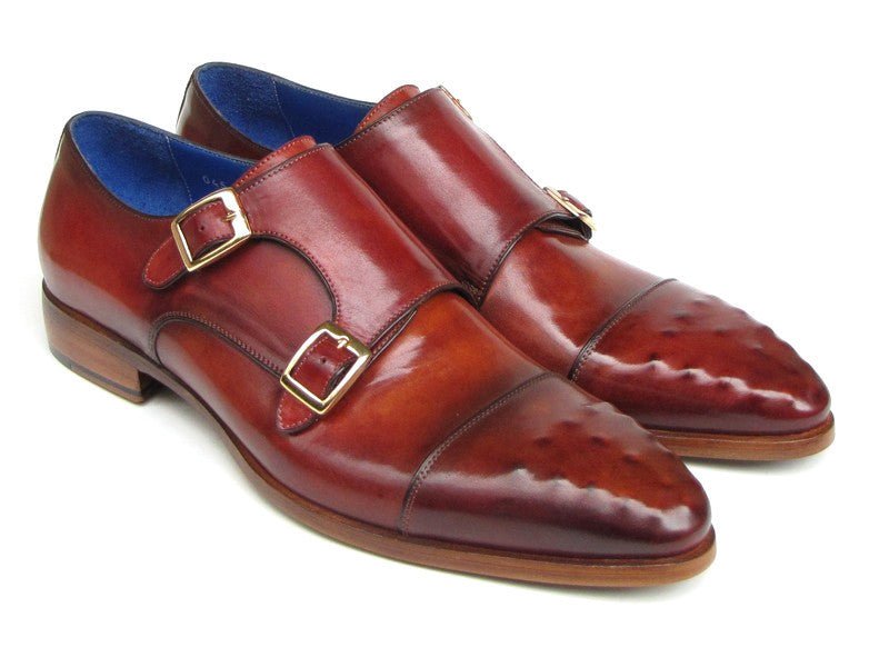 Paul Parkman Men's Double Monkstrap Burgundy Leather (Id047 - Bur) by Paul Parkman – Don't Panic Shoes