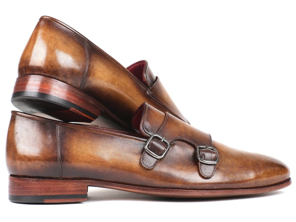 Paul Parkman Men's Double Monkstraps In Olive Shoes by Paul Parkman – Don't Panic Shoes