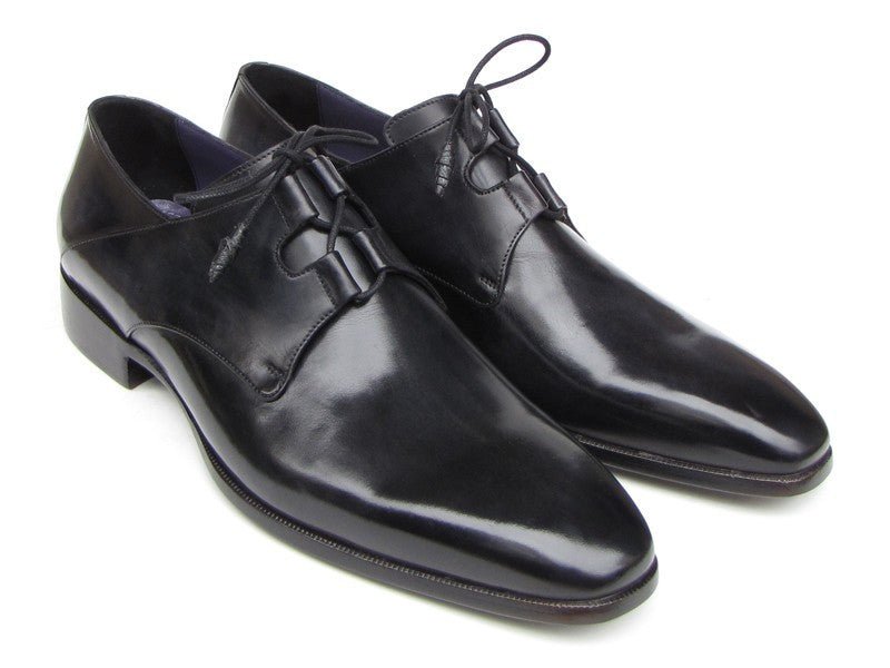Paul Parkman Men's Ghillie LacIng Hand - Painted Leather Dress Shoes in Black Shoes by Paul Parkman – Don't Panic Shoes