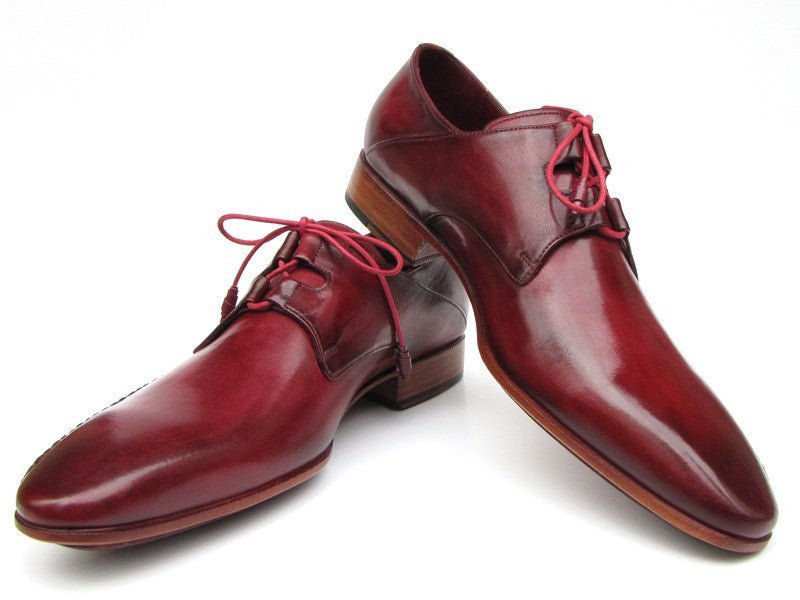 Paul Parkman Men's Ghillie Lacing Side HAndsewn Dress Shoes - Burgundy Leather Upper and Leather Sole (Id022 - Bur) by Paul Parkman – Don't Panic Shoes