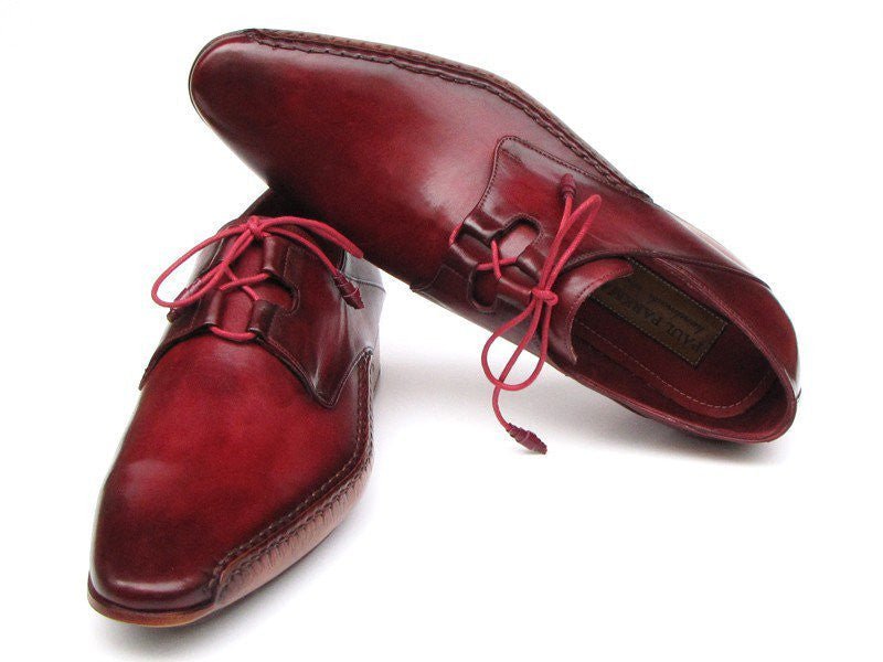 Paul Parkman Men's Ghillie LacIng Side Handsewn Dress Shoes in Burgundy Shoes by Paul Parkman – Don't Panic Shoes