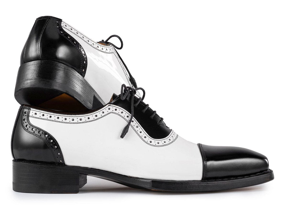 Paul Parkman Men's Goodyear Welted Cap Toe Oxfords In Black And White Shoes by Paul Parkman β Don't Panic Shoes