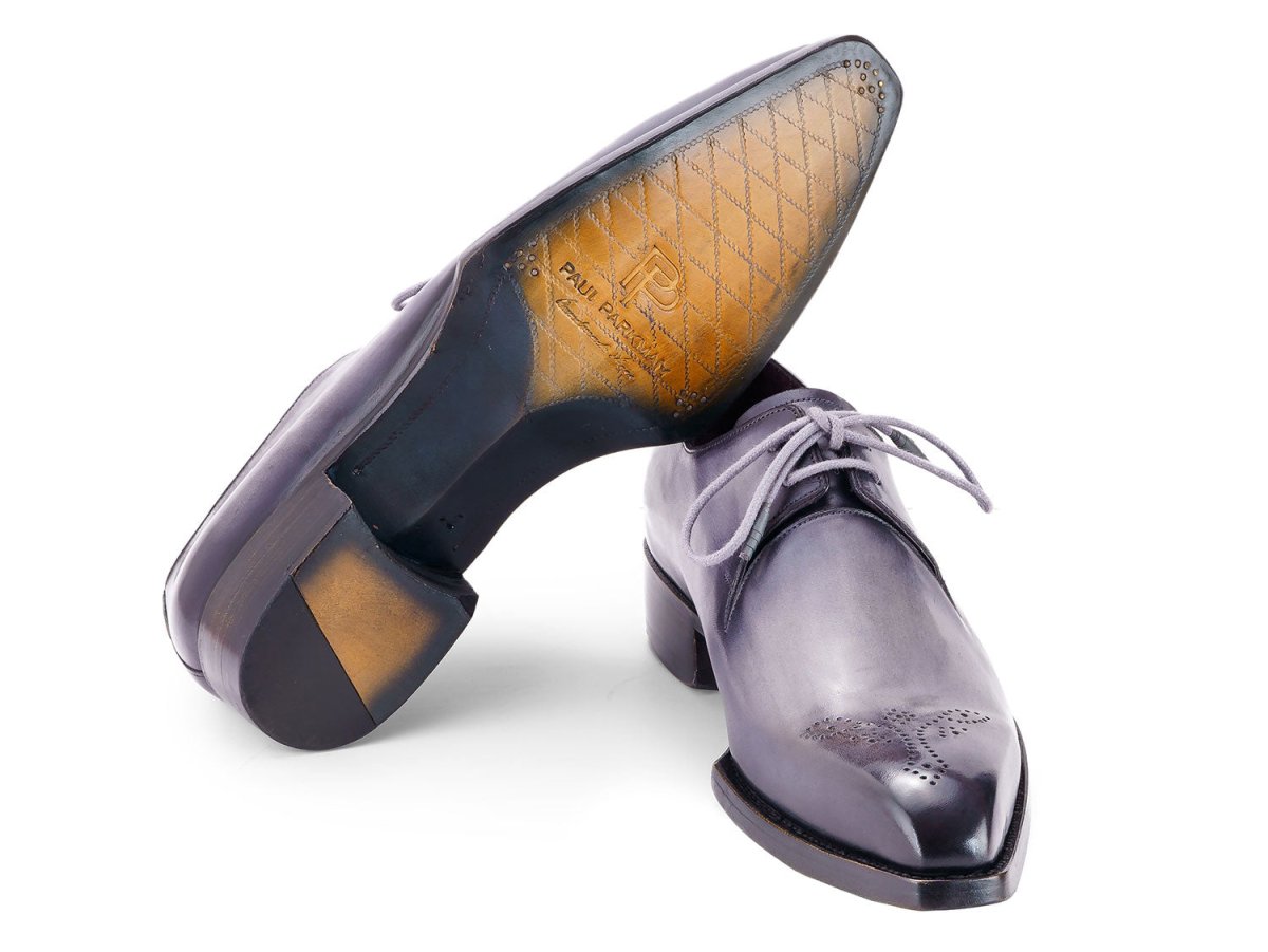 Paul Parkman Men's Goodyear Welted Derby Shoes In Grey Shoes by Paul Parkman β Don't Panic Shoes