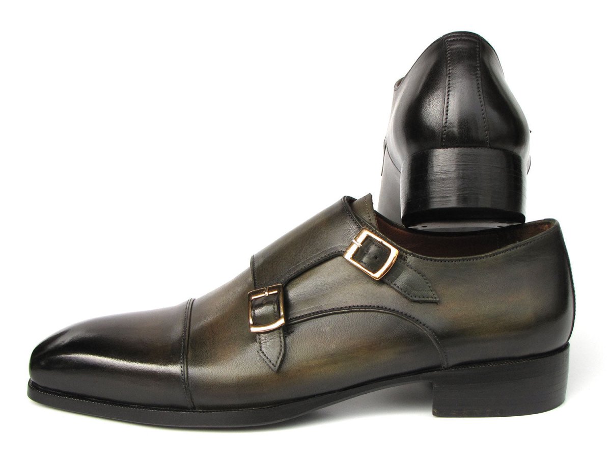 Paul Parkman Men's Goodyear Welted Double Monkstrap Shoes Green (Id9468 - Grn) Shoes by Paul Parkman – Don't Panic Shoes