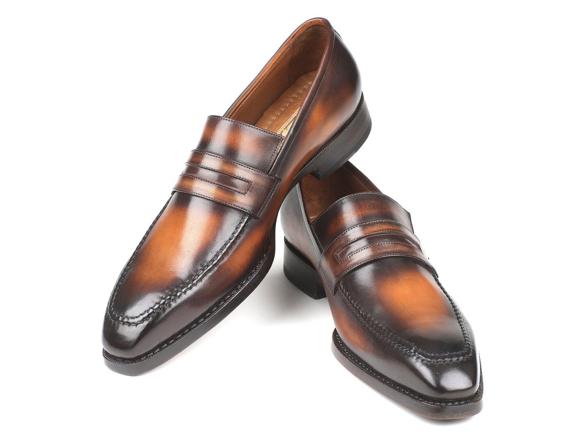 Paul Parkman Men's Goodyear Welted Loafers In Brown Burnished Shoes by Paul Parkman – Don't Panic Shoes