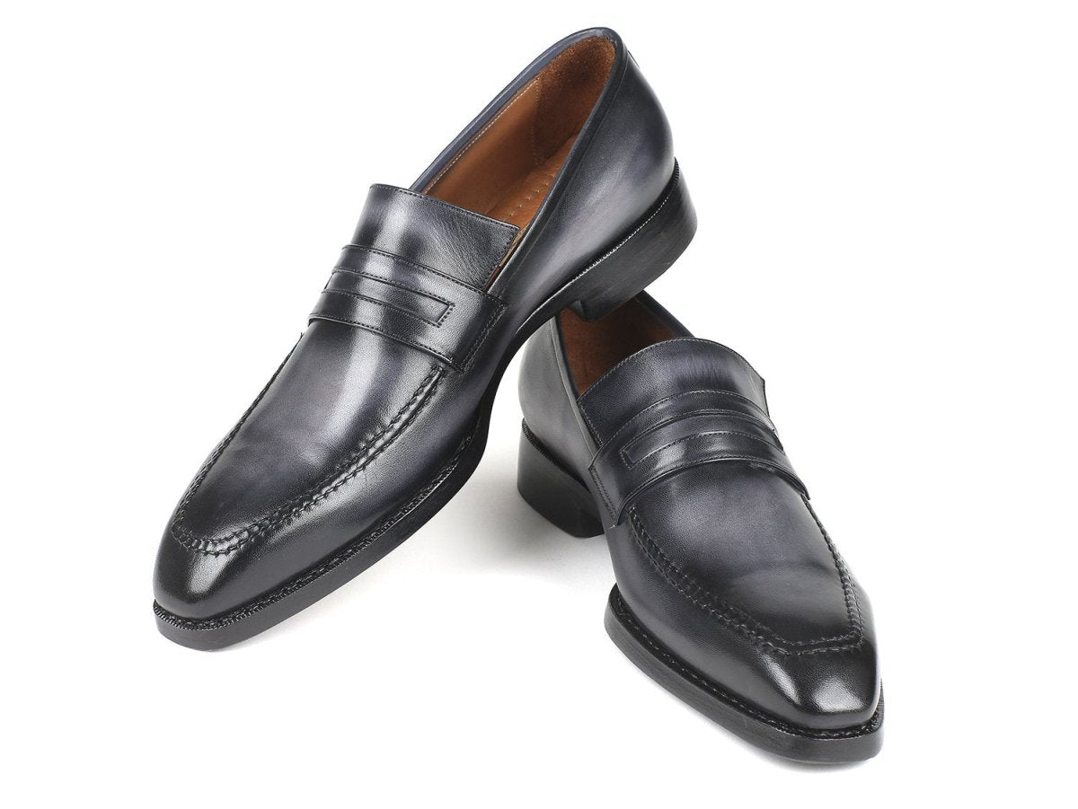 Paul Parkman Men's Goodyear Welted Loafers In Gray Burnished Shoes by Paul Parkman β Don't Panic Shoes