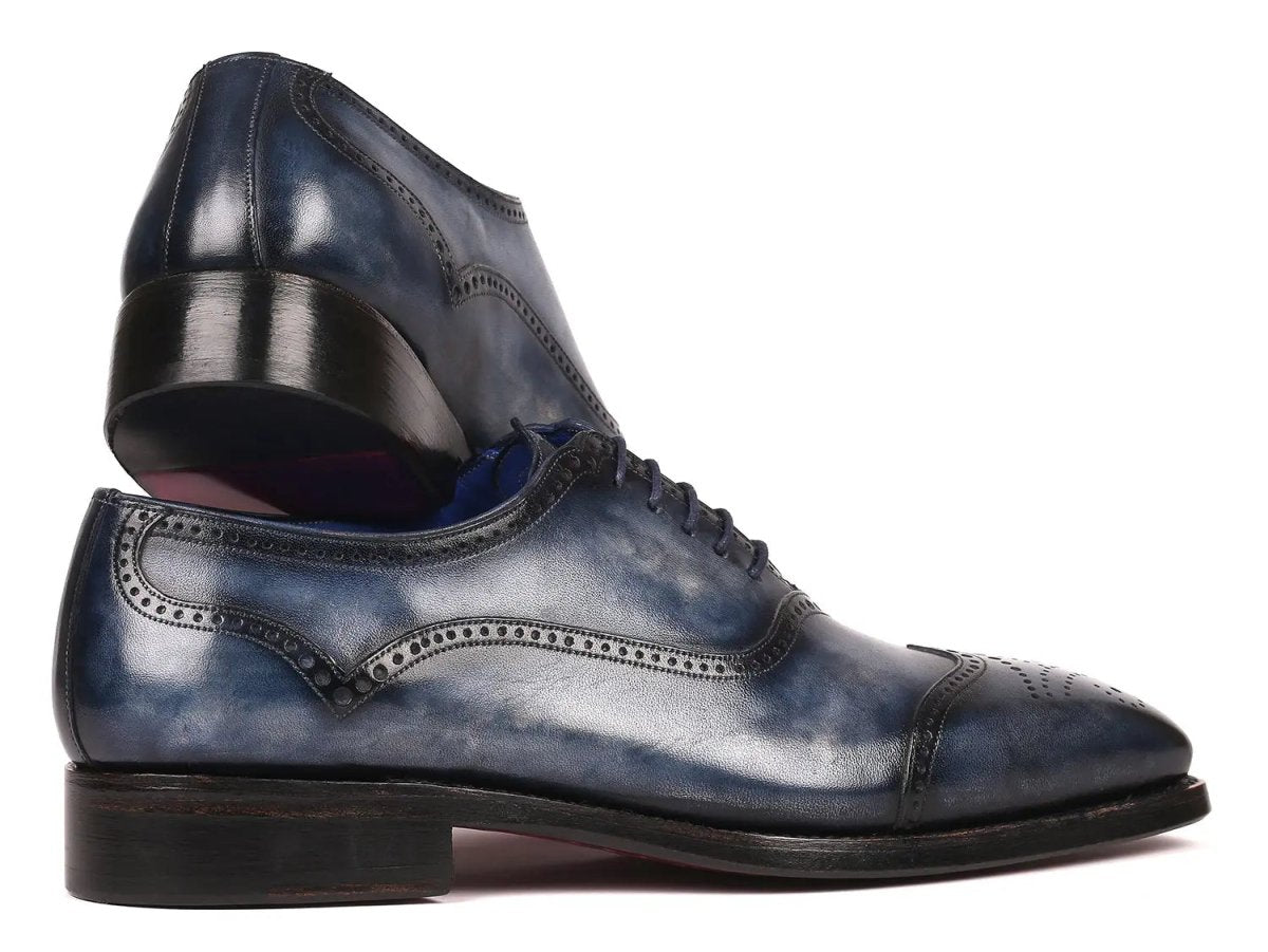 Paul Parkman Men's Goodyear Welted Oxford Shoes In Navy Shoes by Paul Parkman – Don't Panic Shoes