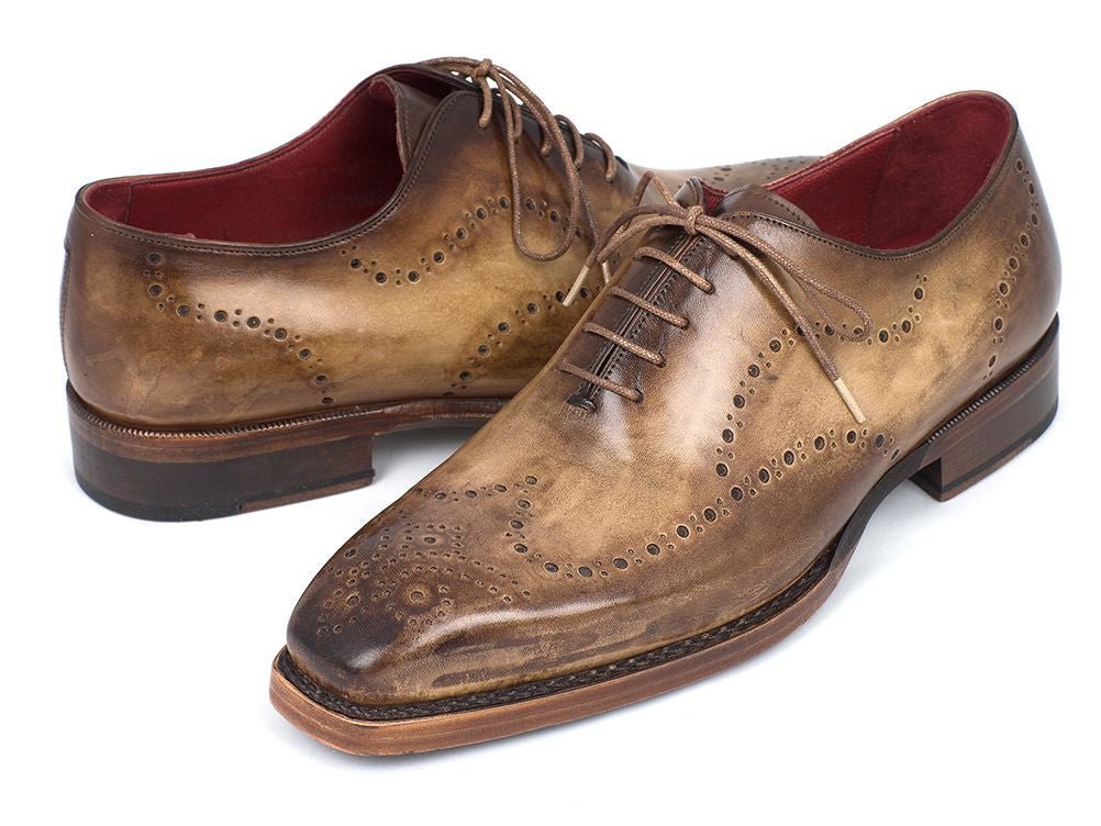 Paul Parkman Men's Goodyear Welted WIngtip Oxfords in Antique Olive Shoes by Paul Parkman – Don't Panic Shoes