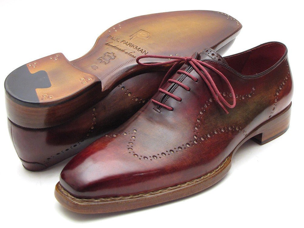 Paul Parkman Men's Goodyear Welted WIngtip Oxfords in Bordeaux And Camel Shoes by Paul Parkman – Don't Panic Shoes