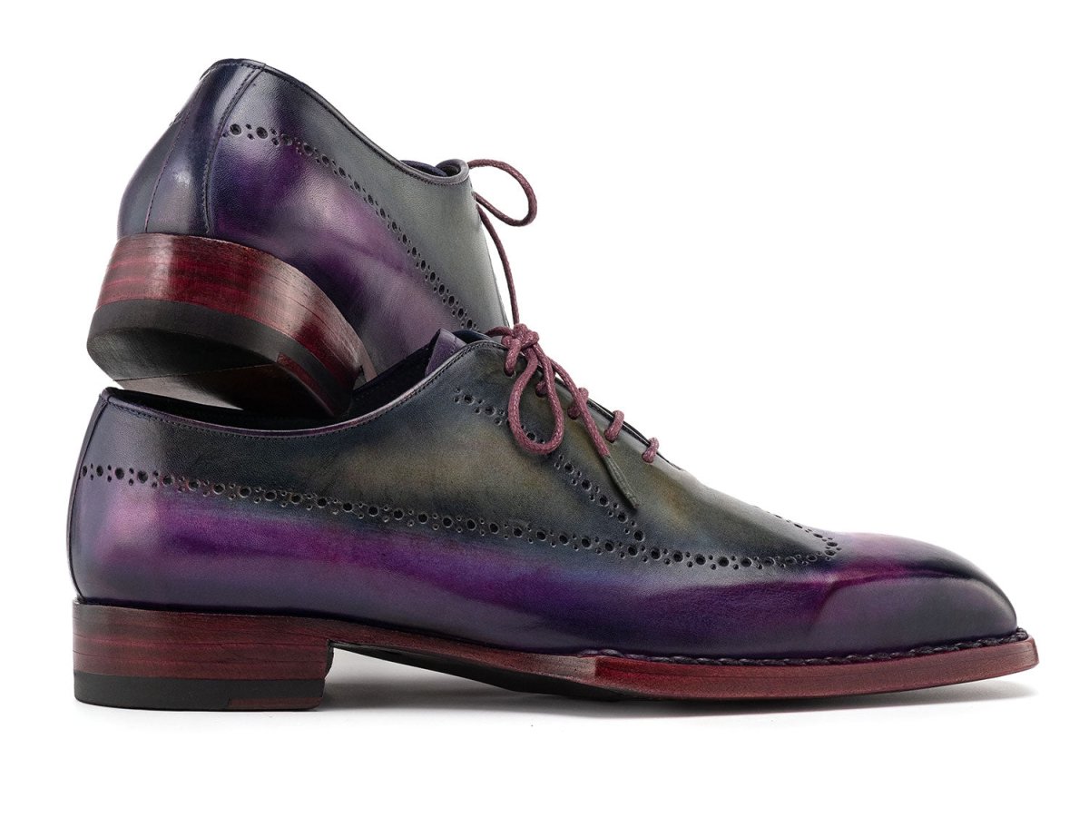 Paul Parkman Men's Goodyear Welted WIngtip Oxfords in Purple And Grey Shoes by Paul Parkman – Don't Panic Shoes