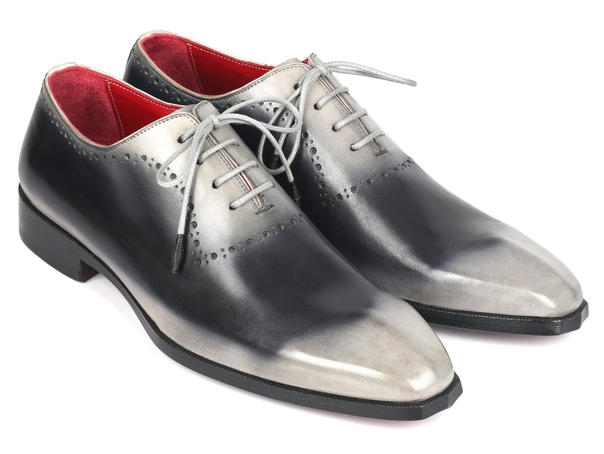 Paul Parkman Men's Gray Hand - Painted Oxfords (IdAg445gry) by Paul Parkman – Don't Panic Shoes