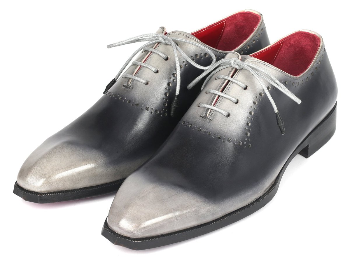 Paul Parkman Men's Gray Hand - Painted Oxfords (IdAg445gry) by Paul Parkman – Don't Panic Shoes