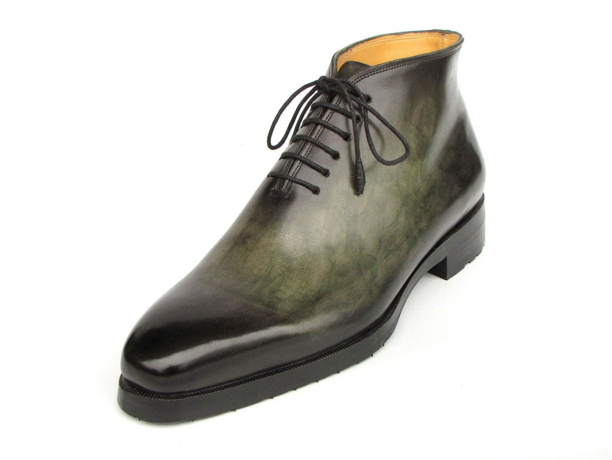 Paul Parkman Men's Green Patina Ankle Boots Shoes by Paul Parkman – Don't Panic Shoes