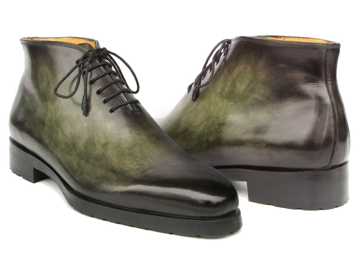 Paul Parkman Men's Green Patina Ankle Boots Shoes by Paul Parkman – Don't Panic Shoes